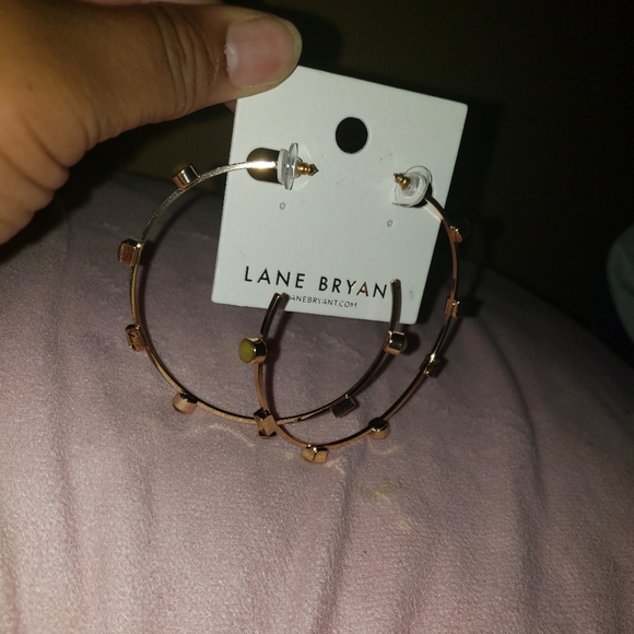 Faceted Bead Hoop Earrings - Picture 3 of 6